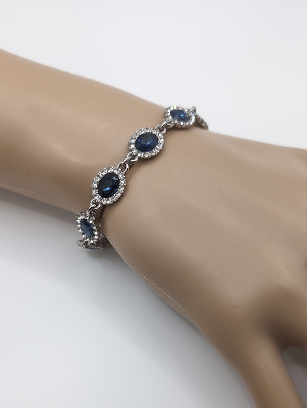 Charter Club Elegant Sapphire Crystal Halo Bracelet NWT